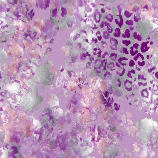 Jarní softshell Fialkovostříbrný leopardí vzor (E)