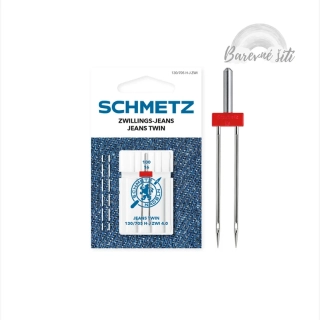 Dvojjehla JEANS rozteč 4mm Schmetz (E)