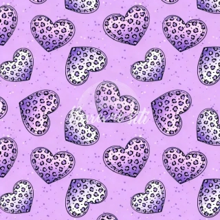 Jarní softshell Fialková tygrovaná srdíčka (E)