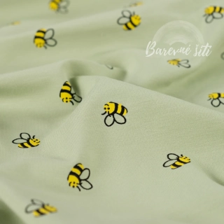 Úplet, Včelky, dusty mint (E) 0,60m/ks