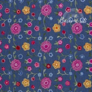 Košilová džínovina, Vyšívané květinky (E)