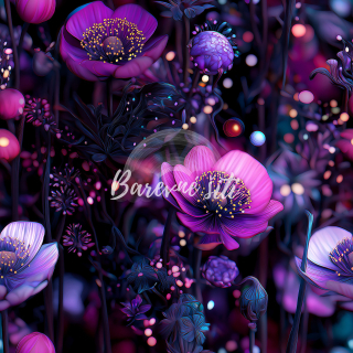 Silky, Fialové okouzlující 3D květy (E)