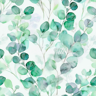 Silky, Zelené eukalyptové lístky na světlé (E)