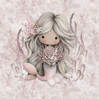 Teplákovina, Mořská panna světle růžová, panel (E)