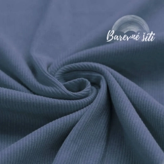 Žebrovaný úplet, Jeans (E) 0,45m/ks