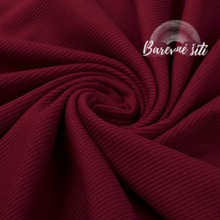 Žebrovaný úplet, Bordó (E) 1m/ks