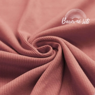 Žebrovaný úplet, Clay pink (E)