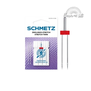 Dvojjehla rozteč 4mm Stretch Schmetz (E)