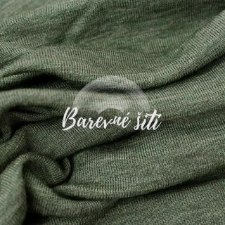 Letní merino rib Khaki (E) 0,40m/ks