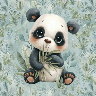Teplákovina, Panda, zelenkavomodré lístky (E)